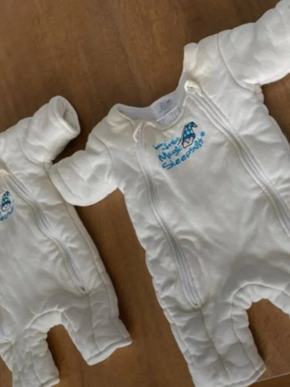 Baby Merlin's Magic Sleepsuit Bundle 2-Pack Cream White Small 3-6M Transition Sl